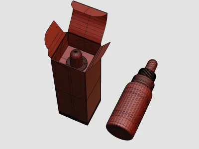 Dropper bottle with box type 2 3D model