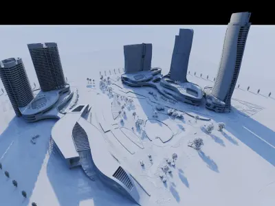 City-Modern City- Urban 3D model