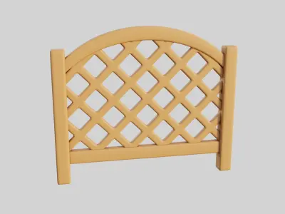 Cartoon Fence 14 3D model