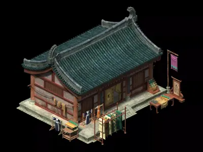 Peach Blossom Island - Tailor Shop 23 3D model