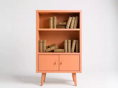 Bookself STL File - Miniature Furniture  3D print model