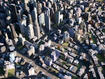 City 28 Low-poly 3D model