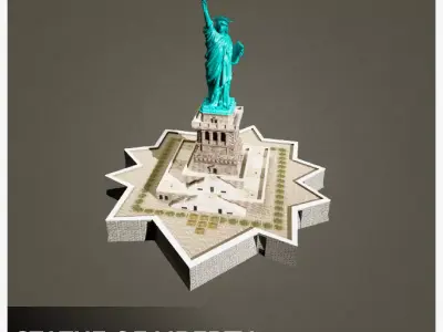 Statue of Liberty Low-poly 3D model