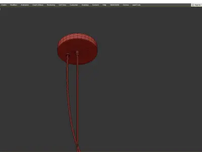 MARGOTT pendant light with two balls hanging from it Low-poly 3D model