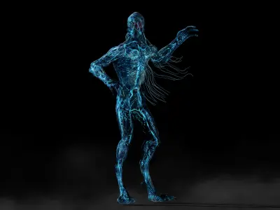 Alien Circulatory System Low-poly 3D model