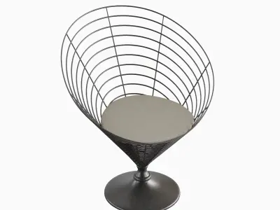Wire Cone Chair 02 3D model
