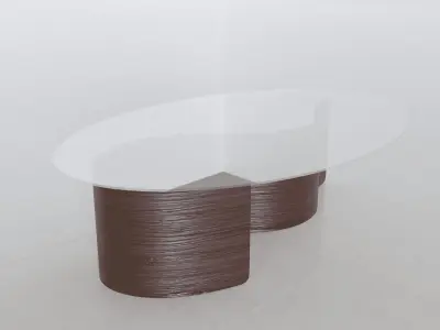 Minimalist Table Art wood Free low-poly 3D model