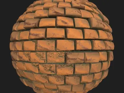 Stylized Brick 2- Procedural Generator Substance  Material Texture