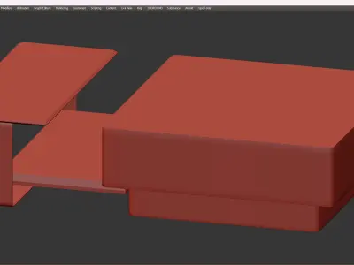 CENTER TABLE GEHRY Low-poly 3D model