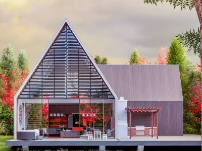 House on the lake 3D model