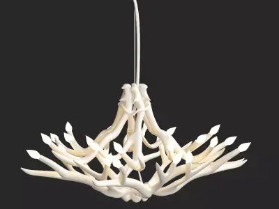 Superordinate Antlers chandelier 10 antlers white von Roll Hill 3D model