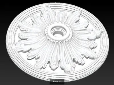 Lot of 10 Rosette 3D Model Pack