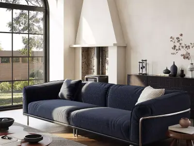 Industrial Living Interior scene 3D model