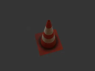 Street Cone PBR 4K  Low-poly 3D model