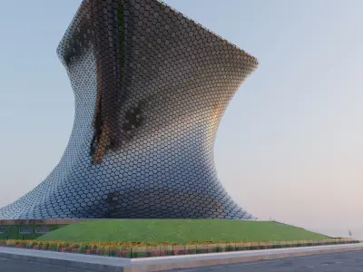 Soumaya Museum Low-poly 3D model