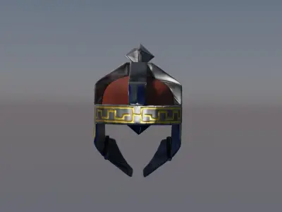 Dwarven Helmet with mana-light Free 3D model