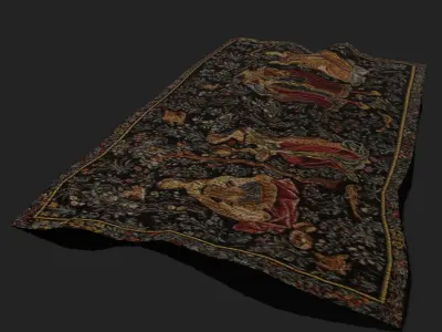 Embroidery Tapestry Low-poly 3D model