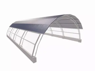 Metal silo-Warehouse-Warehouse Building 3D model
