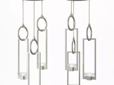 Fine Art Lamps Delphi 3 Light Cluster Pendant 3D model