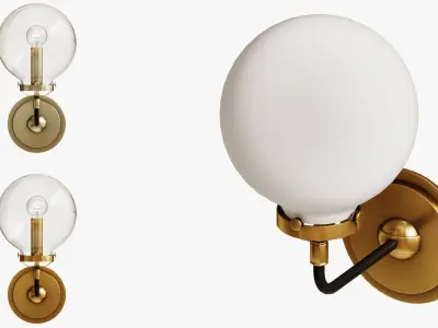 wall light bistro globe collection 3D model
