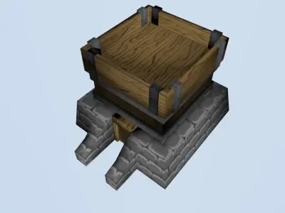 Low Poly Medieval Tower Free low-poly 3D model