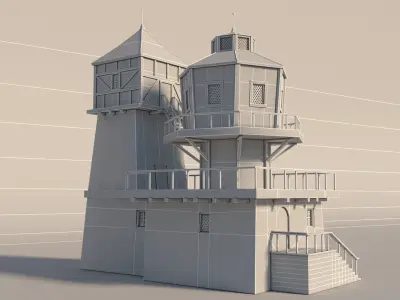 Fantasy Medieval House 01 3D model