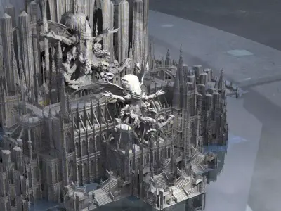 Secret Cult Cathedral of Cthulhu Extended 3D model