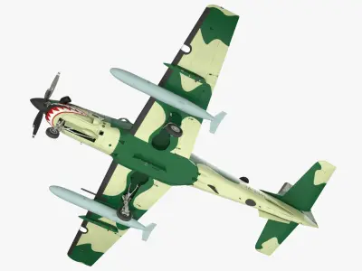  Super Tucano A-29 Plane Camo Green Simplified 