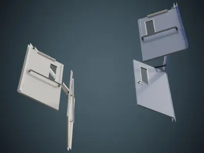 Hospital Door 1A Low-poly 3D model