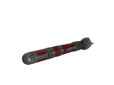 Missile 1 sci-fi low poly Low-poly 3D model