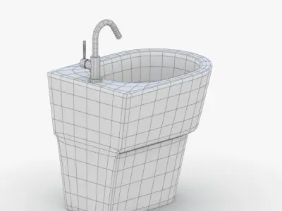 1559 - Toilet Low-poly 3D model