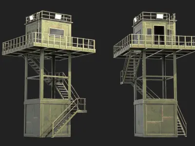 Watchtowers v4 Low-poly 3D model