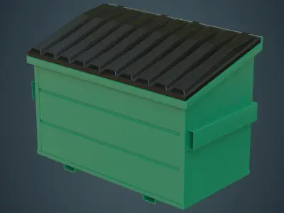 Dumpster 2A Low-poly 3D model