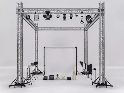 Studio Photography Lights 3D model