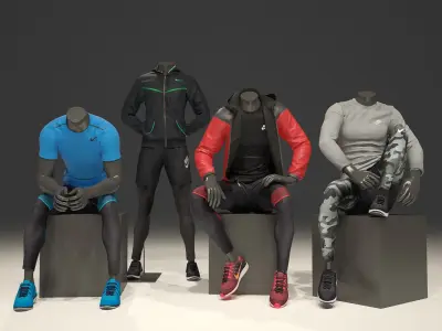  Male mannequin Nike FULL PACK 3D model 