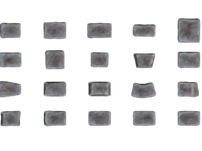 Stone Blocks Collection - low-poly game-ready stone block assets Low-poly 3D model