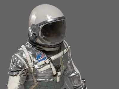 SPACESUIT Silver Mercury Navy Mark IV 3D model