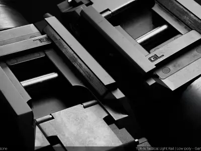 TLR-1s Tactical Light Accessory -  Game Ready - PBR - Low Poly Low-poly 3D model