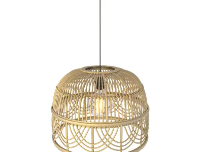 QAZQA - Michelle pendant rattan lamp 3D model