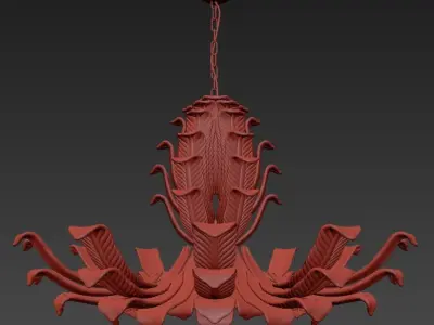 Glass and Glass 2016 995 12  Chandelier 3D model
