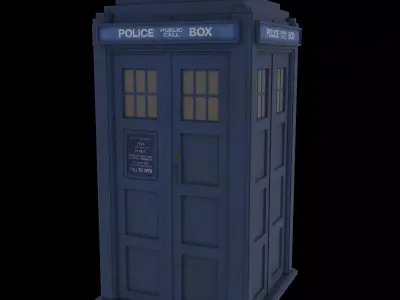 1980 TARDIS Police Box 3D model