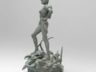 Star Wars Mandalorian Pin Up Girl 3D print model