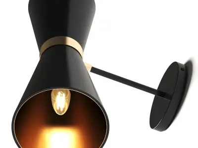 Down Black - wall sconce 3D model