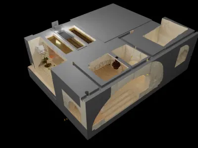 Jabbas Throne Room - Trophy Area - Complete set 1-12 scale 3D Model Pack