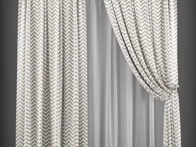 Curtain 3D model 146 Low-poly 3D model