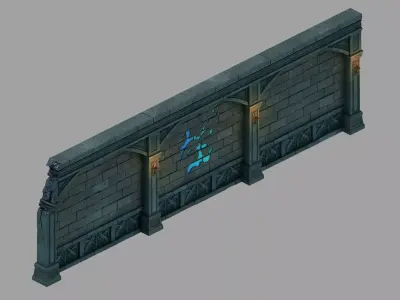 Underground Palace - Palace Wall 01 3D model