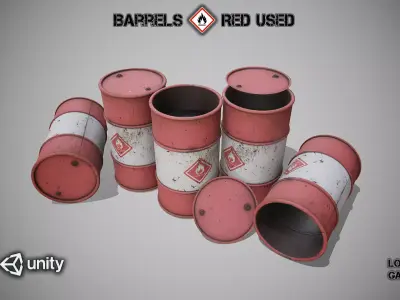 Berrels red used Low-poly 3D model
