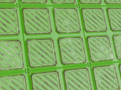 Green Metal Plate Sci-Fi PBR Seamless Texture