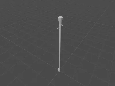 Street light Low-poly 3D model order