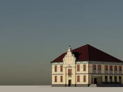 Eastern European Building 007 Low-poly 3D model
